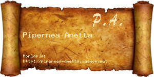 Pipernea Anetta névjegykártya